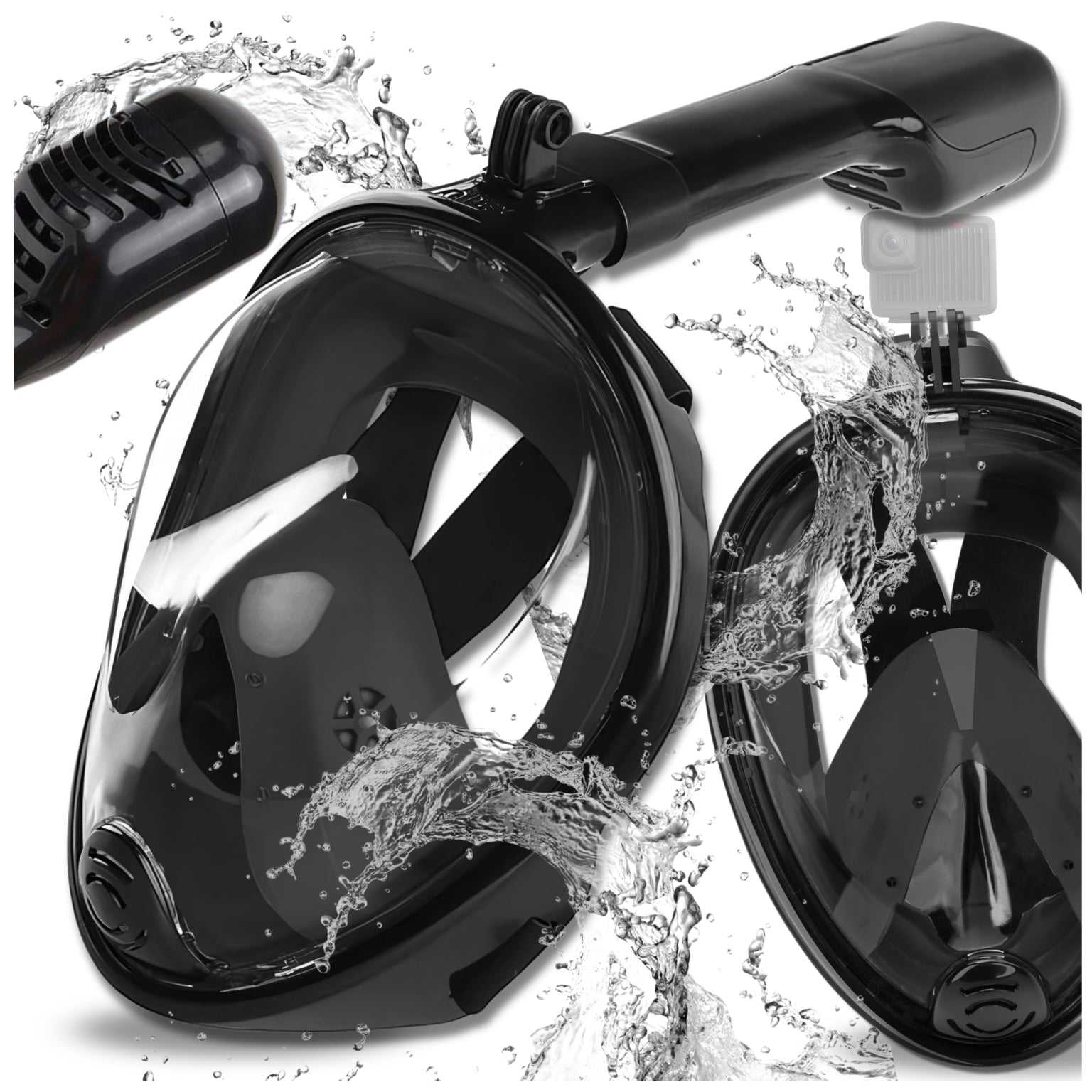 Full Face Diving Mask L/XL Folding for Snorkeling Swimming