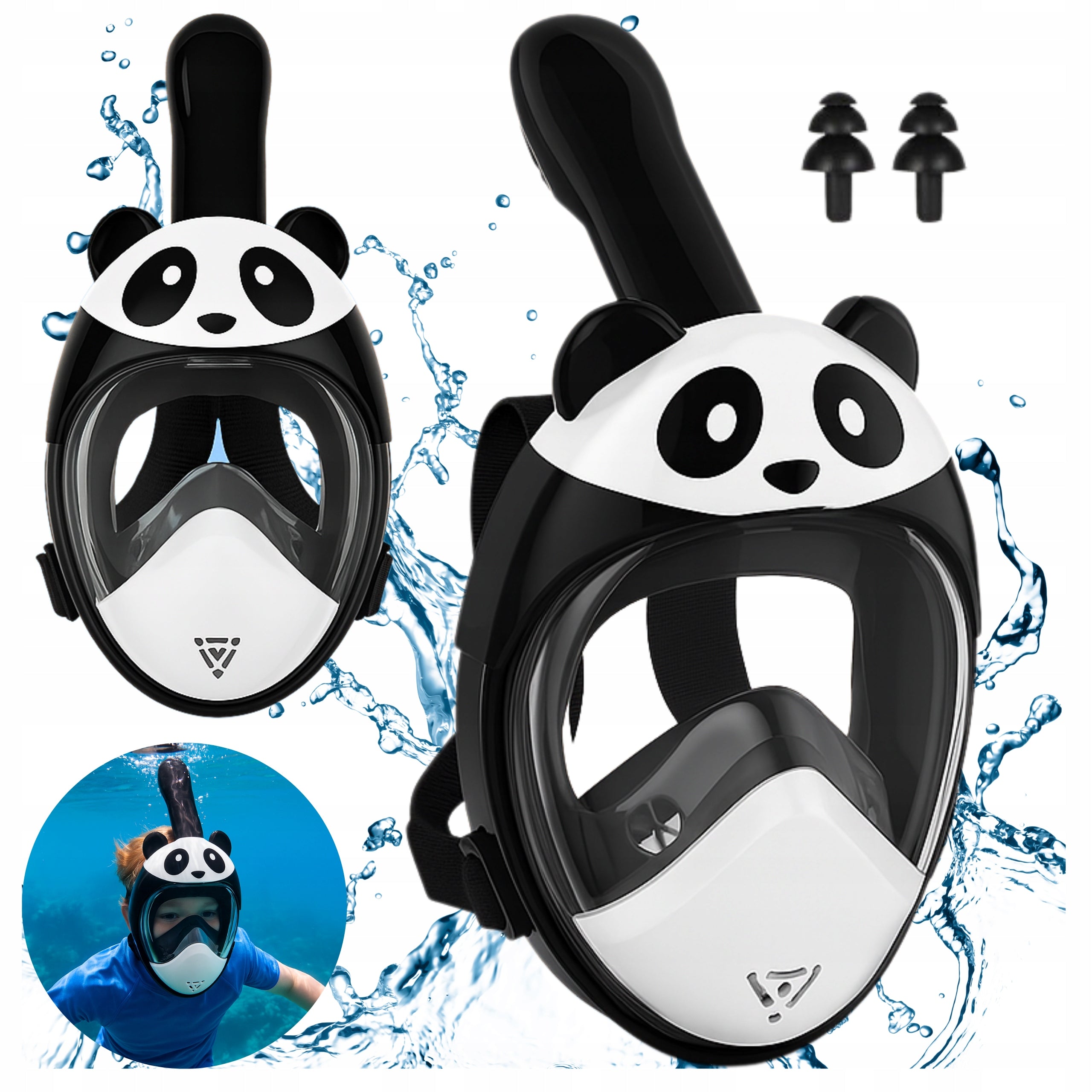 Full Face Diving Mask Professional For Snorkeling Panda XS