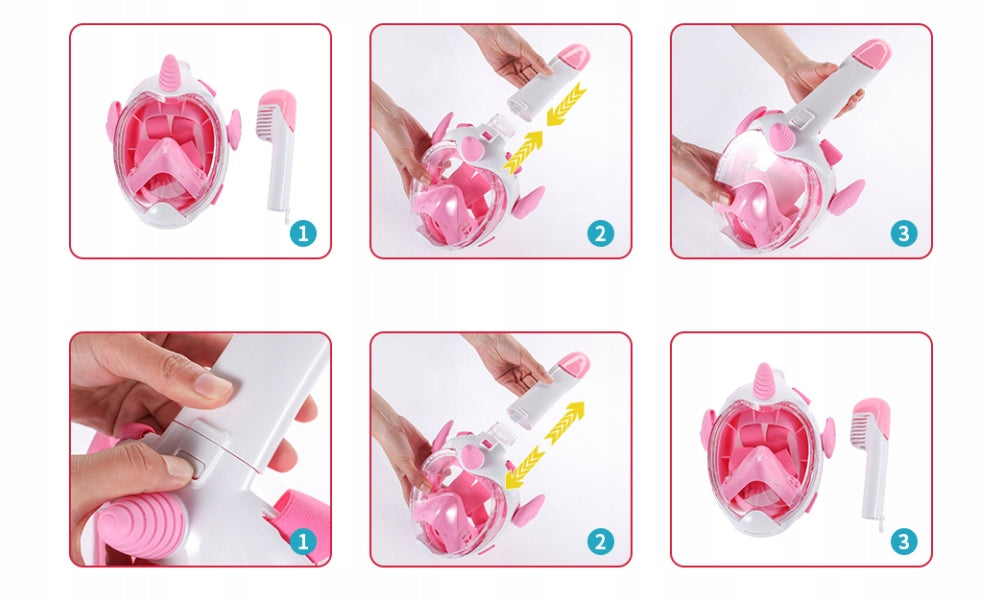 Full Face Diving Mask for Children UNICORN XS OceanX Manufacturer code KF-01
