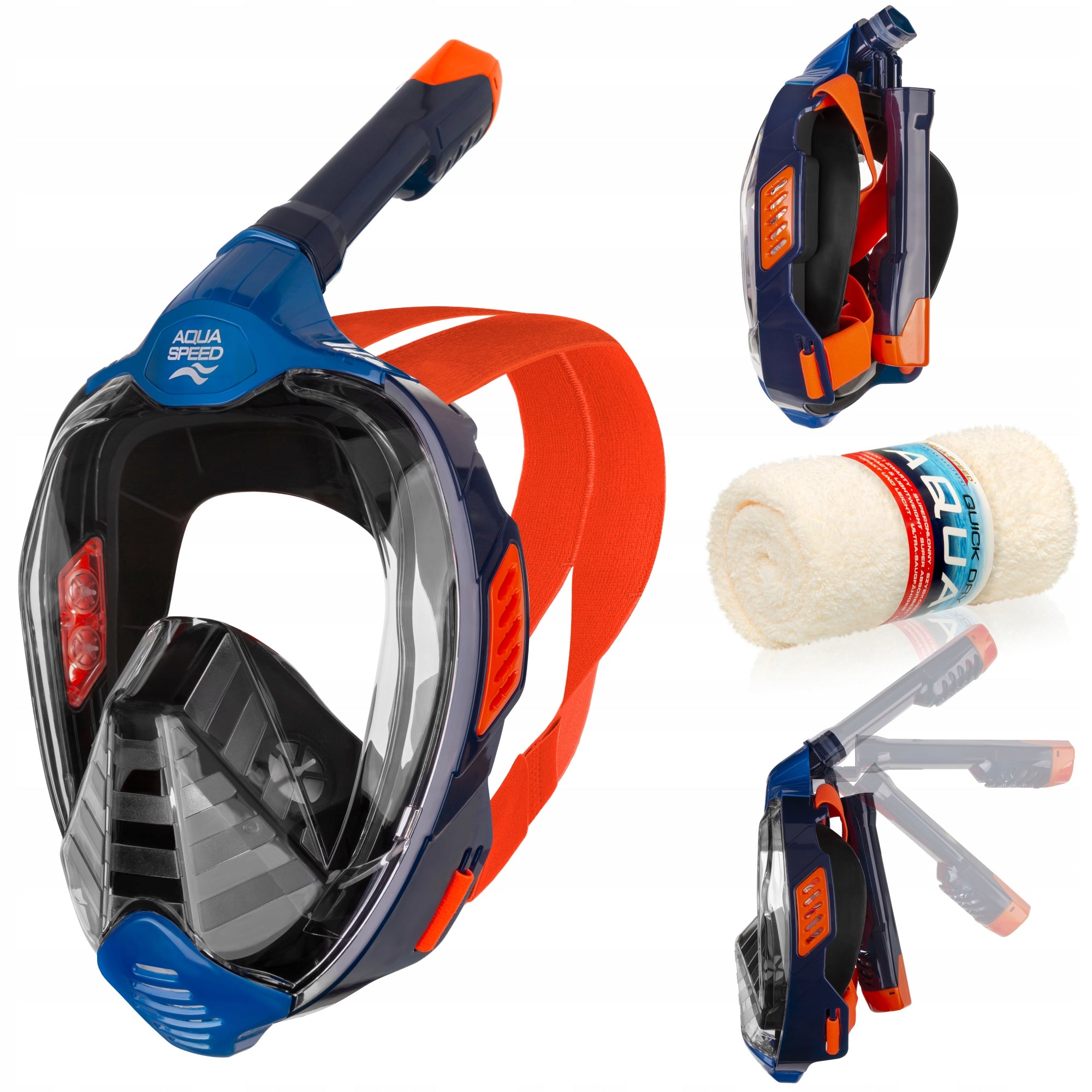 Full Face Snorkeling Diving Mask Full Face S/M Towel