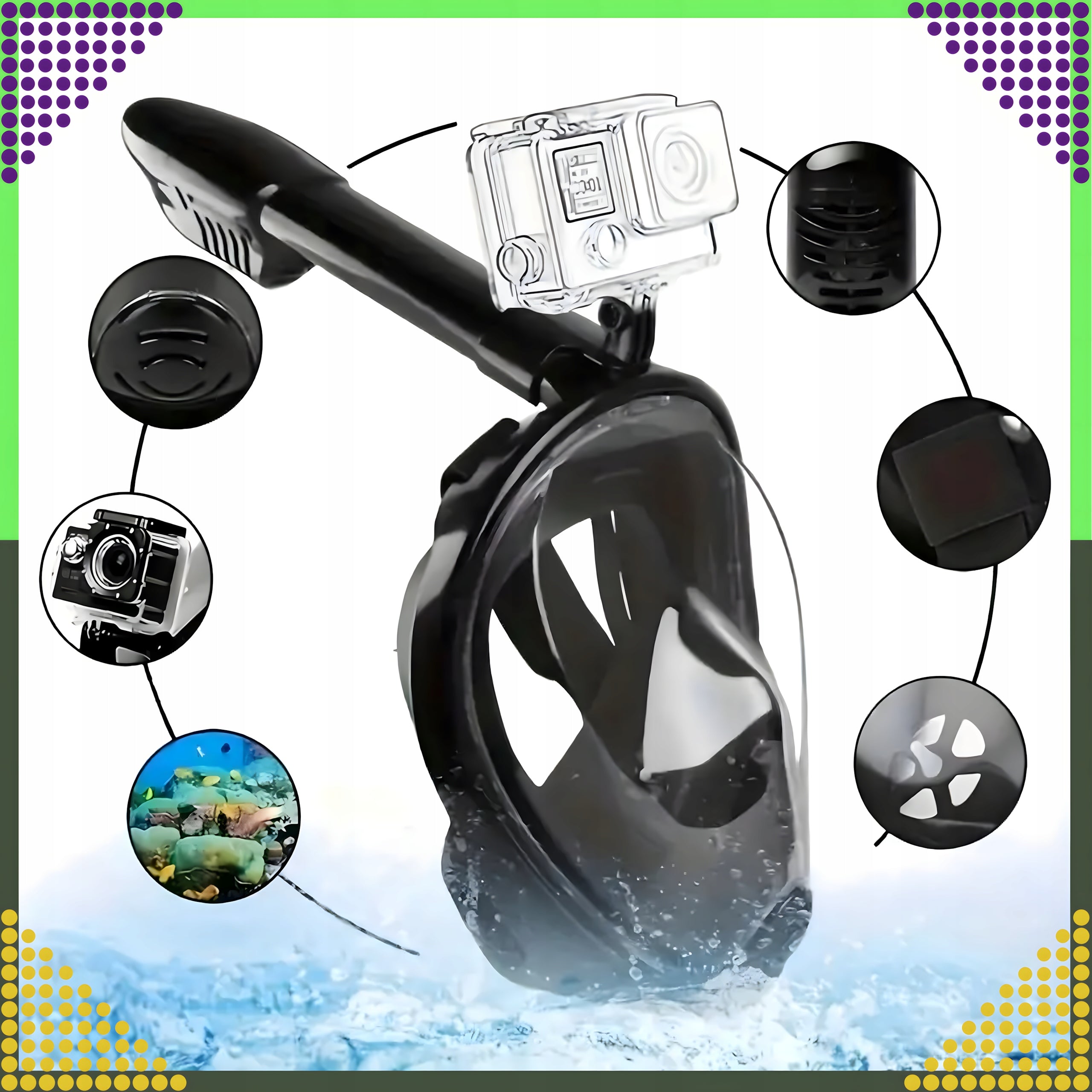 Full Face Water Diving Mask for Swimming Pool S/M for Kids Brand no brand