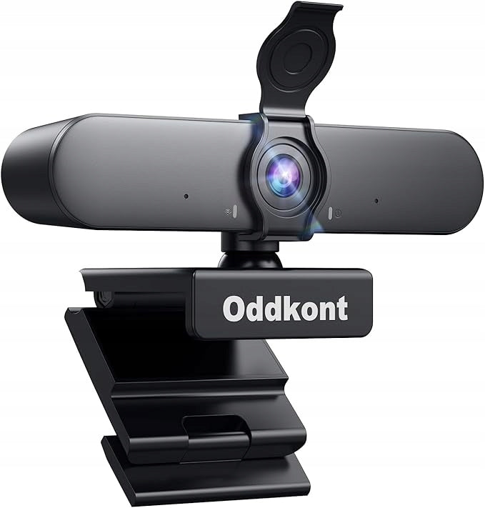 Full HD 1080P Webcam Lens Cover and Dual Microphone