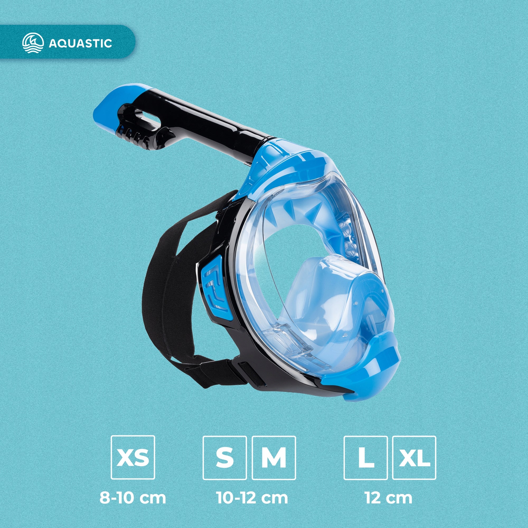 Full face diving mask SNORKELING AQUASTIC KAI S-M with TUBE Brand Aquastic