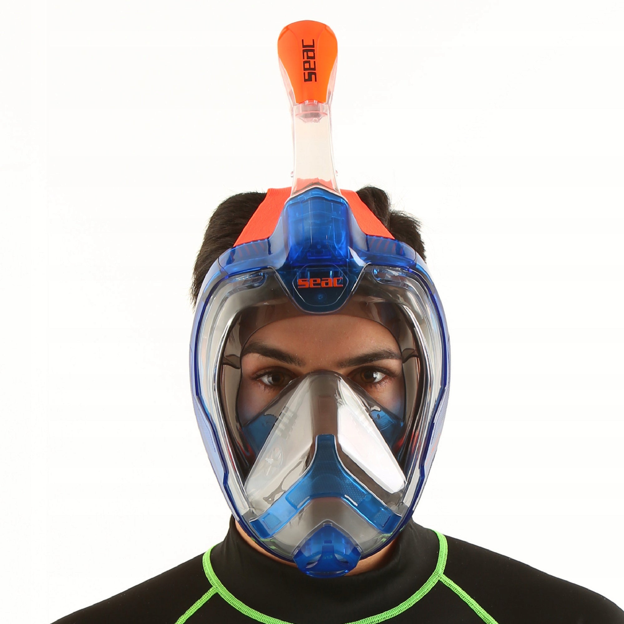Full face diving mask Seac MAGICA S/M safe patented Color blue