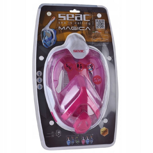 Full face diving mask, with tube Seac Magica pink Brand Seac