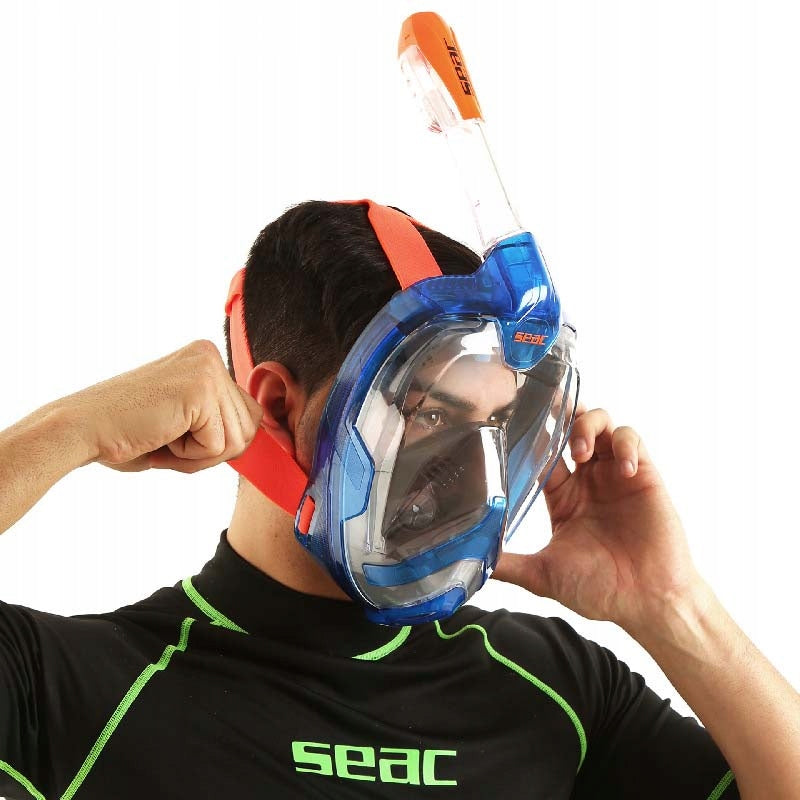 Full face mask Seac Magica L/XL - snorkeling, panorama blue/pump. Size L/XL