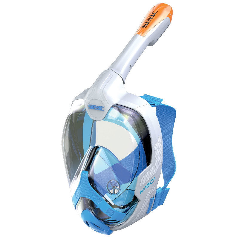 Full face mask Seac Magica S/M - snorkeling, panorama, white/blue