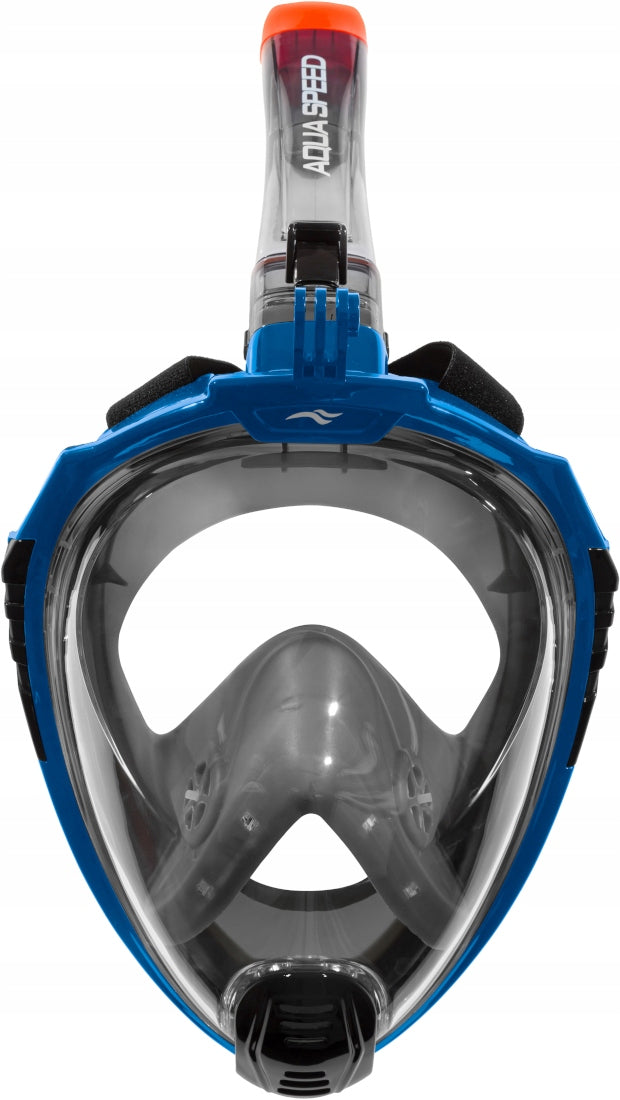 Full face mask for snorkeling AQUA SPEED Drift S/M Color blue