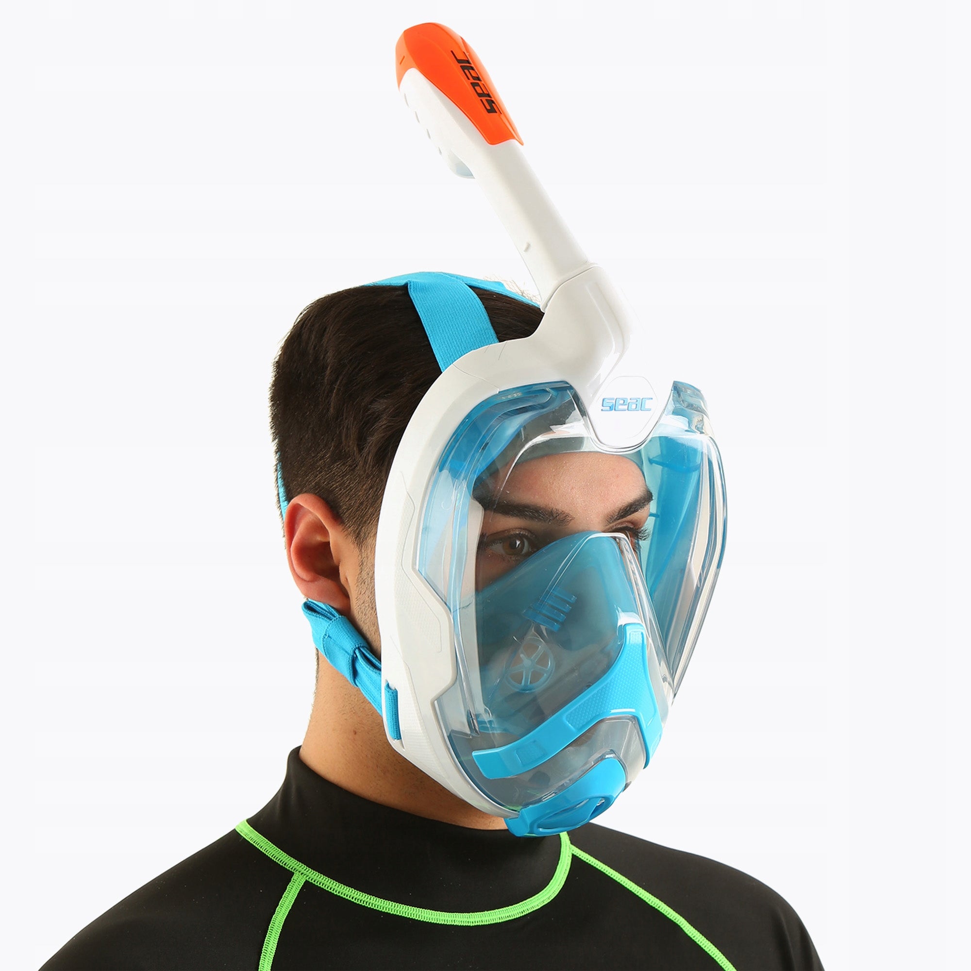 Full face mask for snorkeling SEAC Magica white/orange XS-S Brand Seac