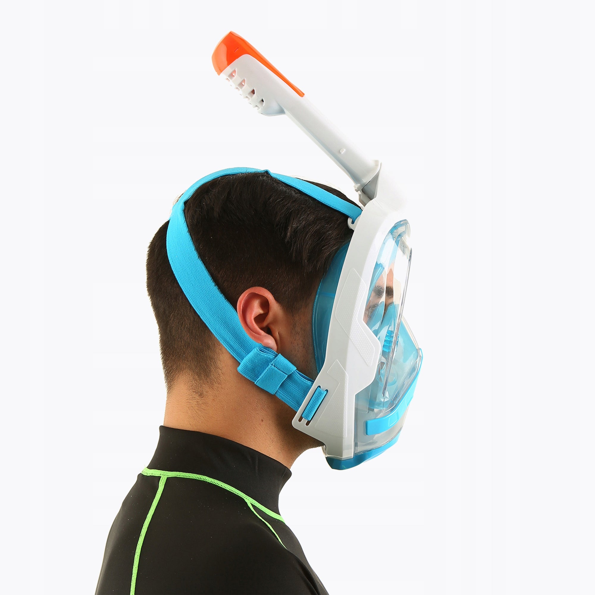 Full face mask for snorkeling SEAC Magica white/orange XS-S Color white