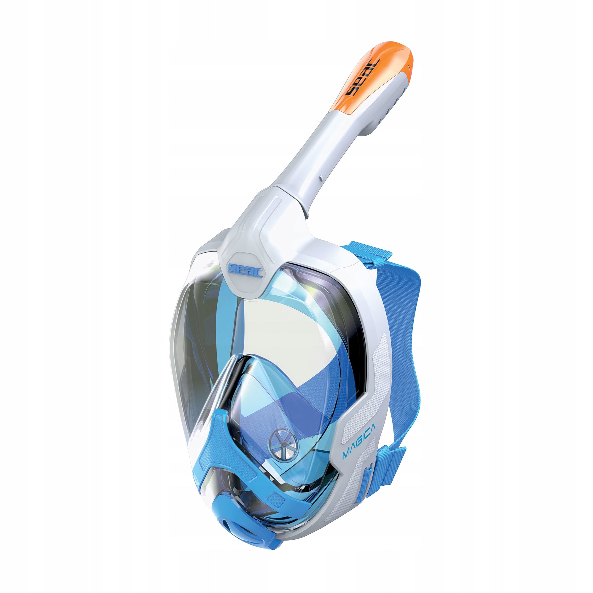 Full face mask for snorkeling SEAC Magica white/orange XS-S