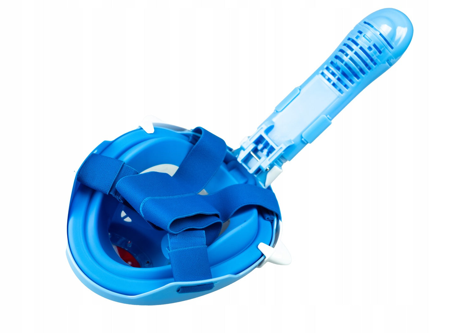 Full face mask for snorkeling with TUBE DOES NOT EVAPORATE Color blue
