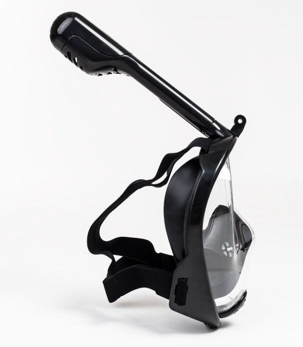 Full face mask, with snorkel tube black L/XL Color black