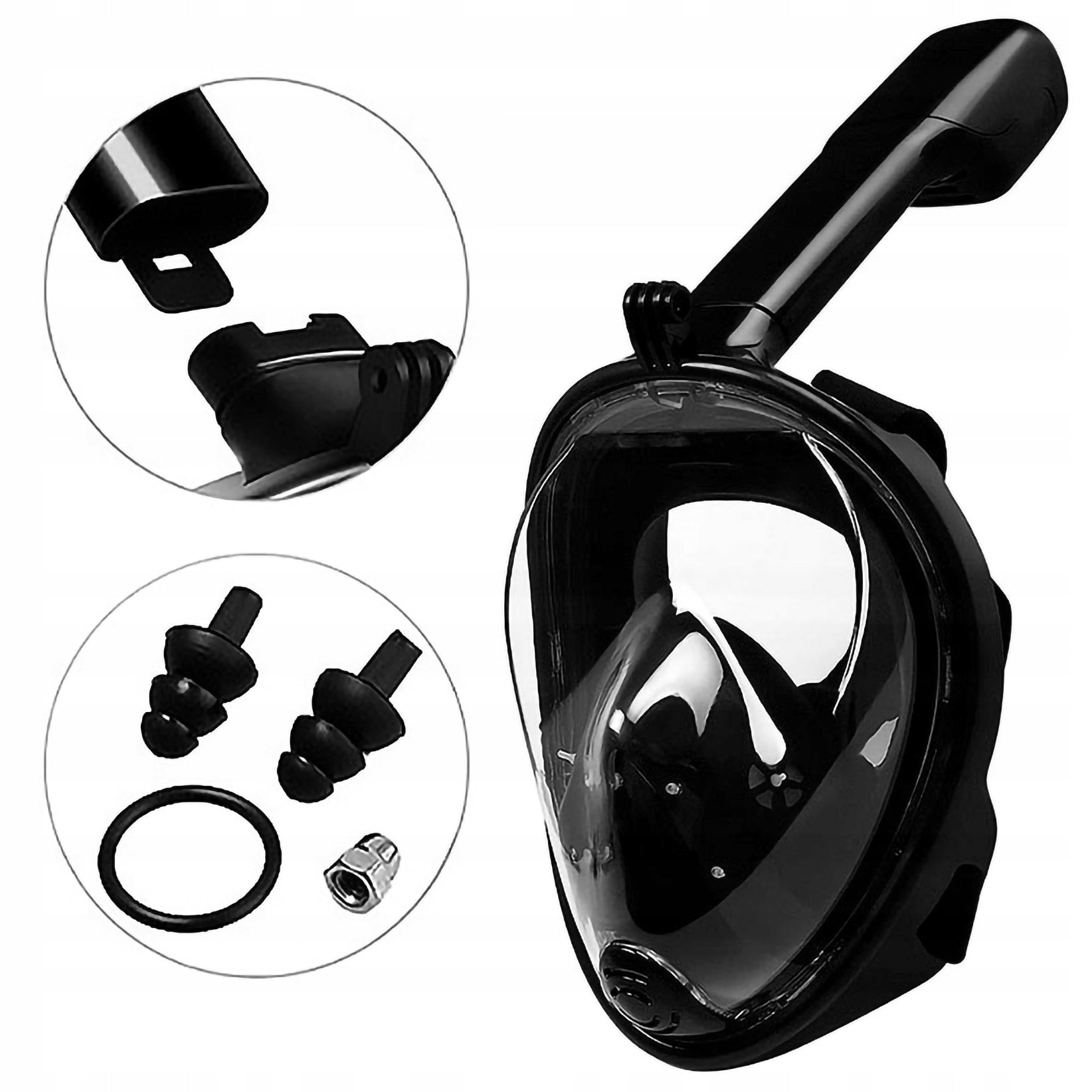 Full mask for snorkel and GoPro HERO 13 12 11 10 9 mount Packaging status original