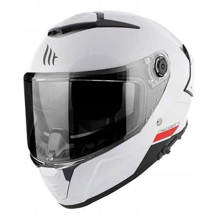 Full motorcycle helmet with BLEND MT THUNDER 4 SV SOLID GLOSS WHITE white Manufacturer MT