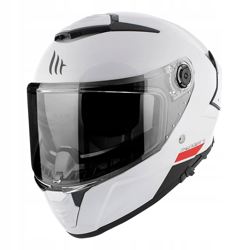 Full motorcycle helmet with BLEND MT THUNDER 4 SV SOLID GLOSS WHITE white Manufacturer's catalog number 13080000007