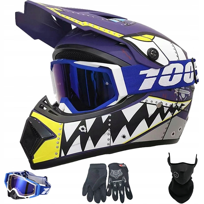 Fullface Helmet for Cross / Enduro / Motorcycle / Scooter / Bikes L