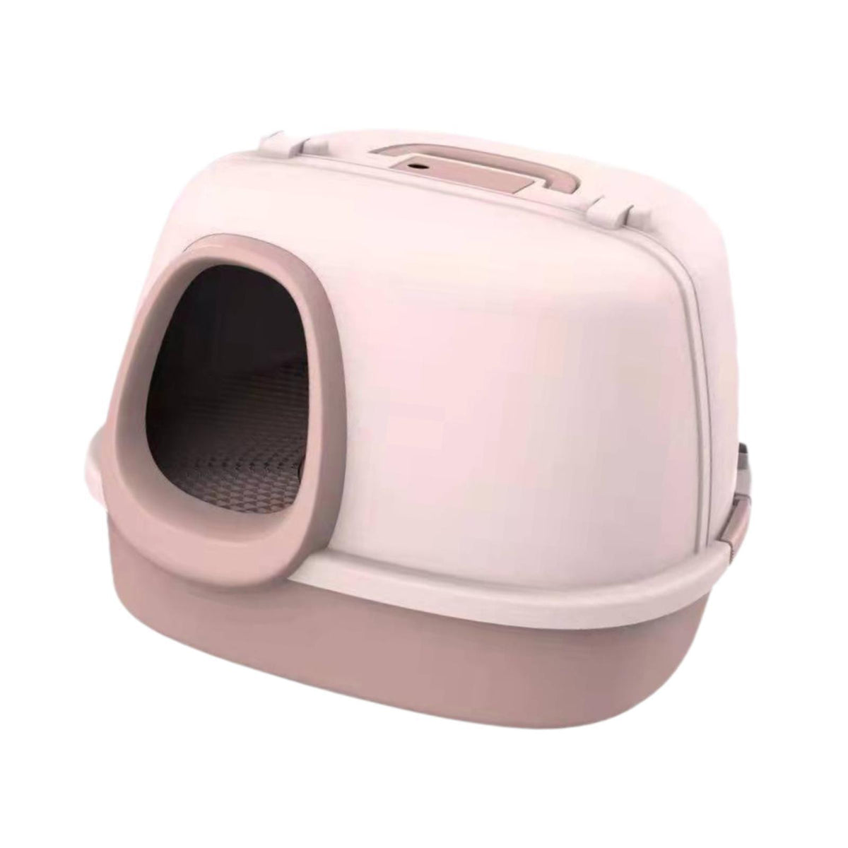 Fully Covered Cat Litter Box Corridor Design Detachable Anti Splashing pink Brand no brand