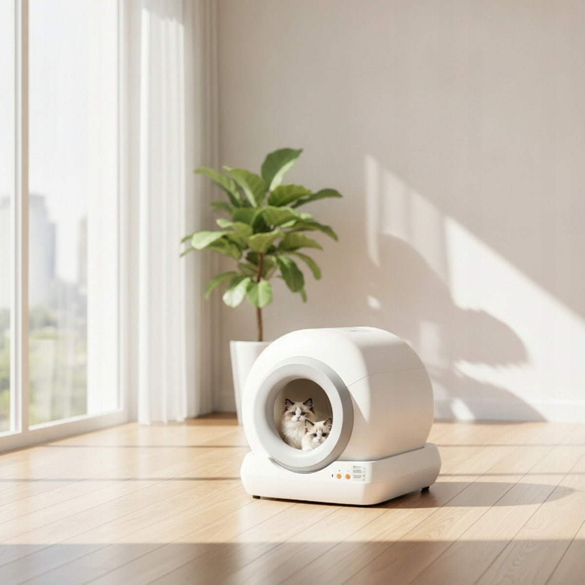 Fully Enclosed Automatic Litter Box App Control for Home, Apartments Packaging status original