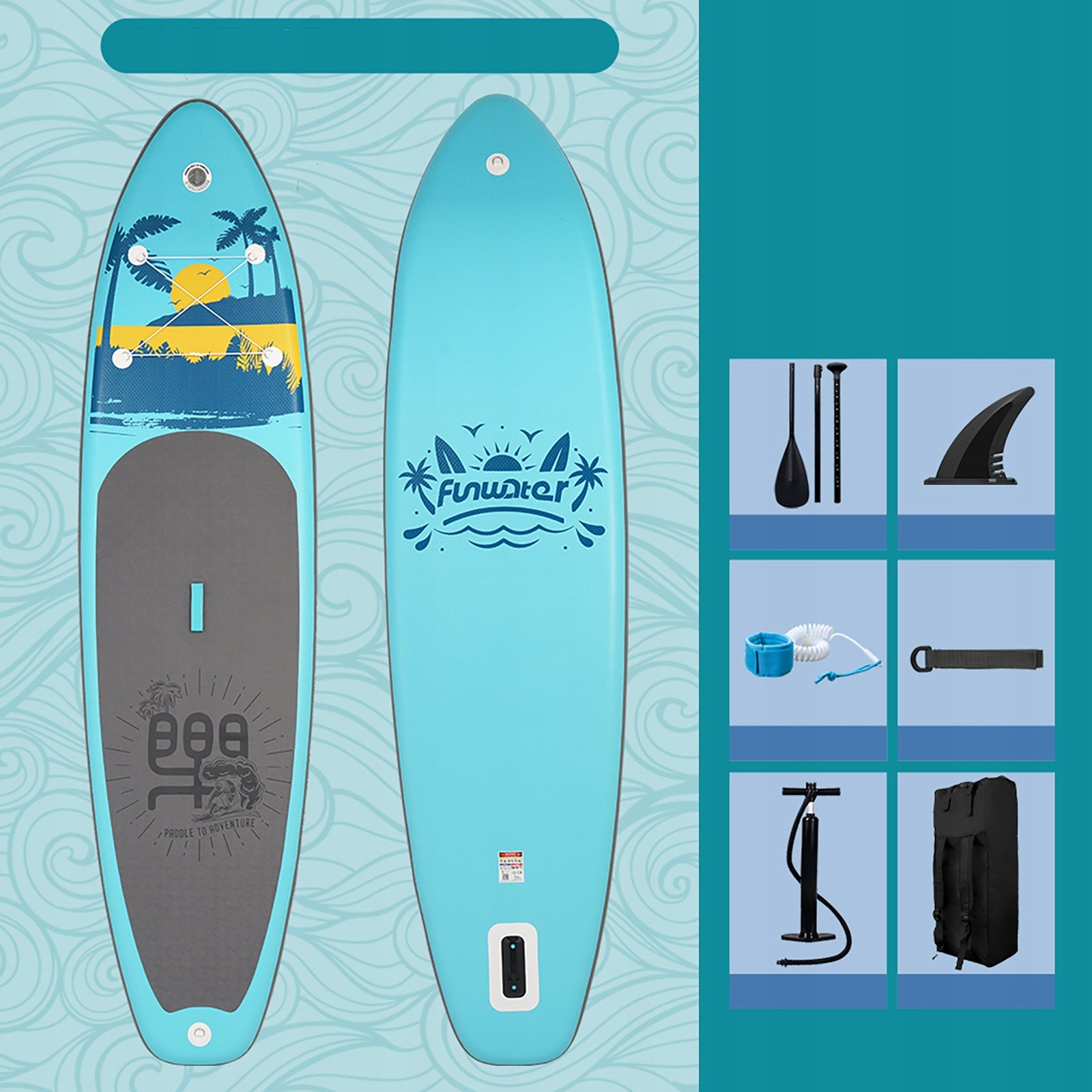 FunWater FW27A SUP Board Inflatable 335cm 180kg Allround + Pump Backpack Brand FunWater