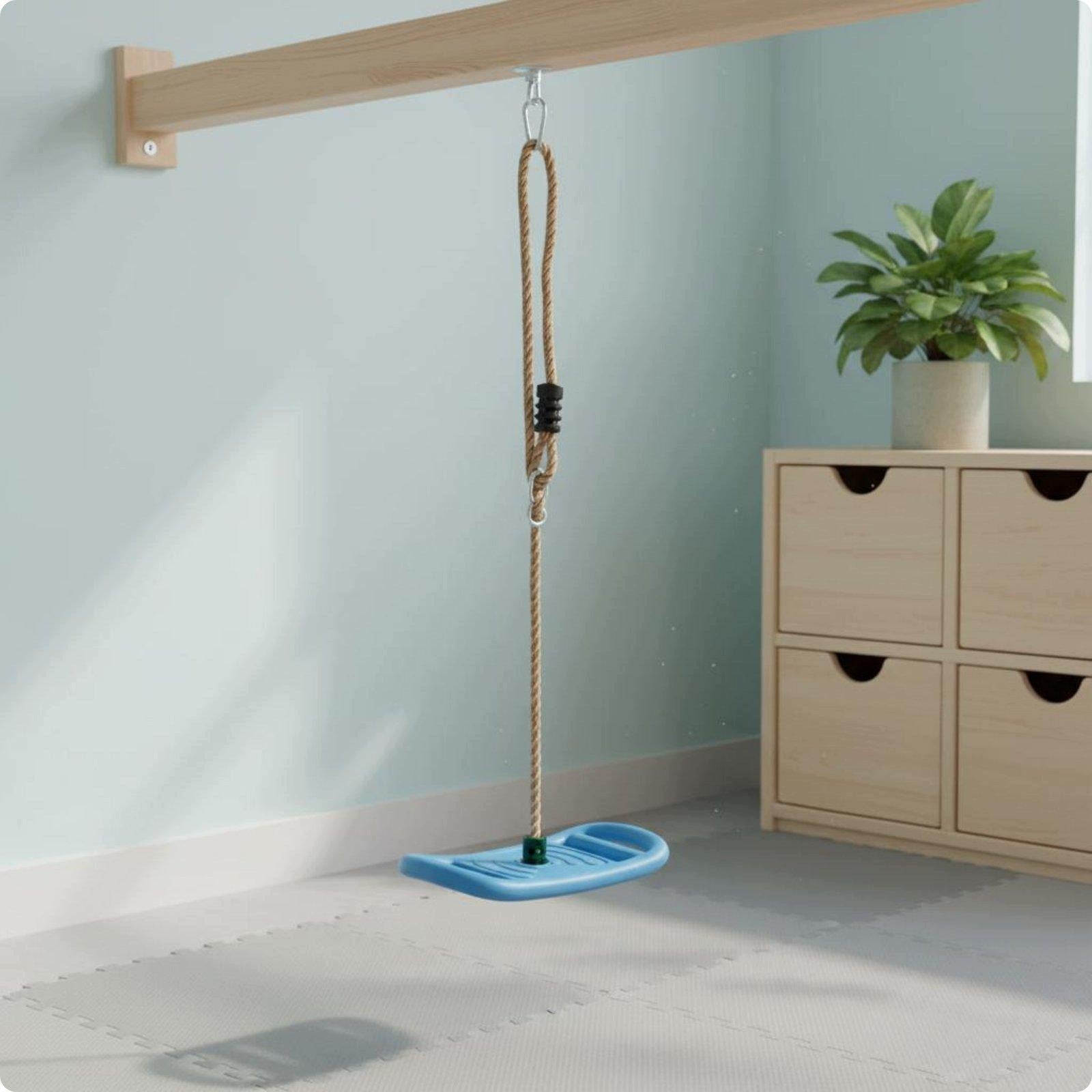 Function Young Child Swing Easy to Install Indoor Tree Swing for Sky Blue