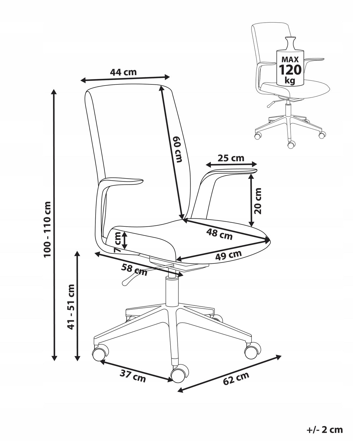 Functional office chair light beige Medical device no