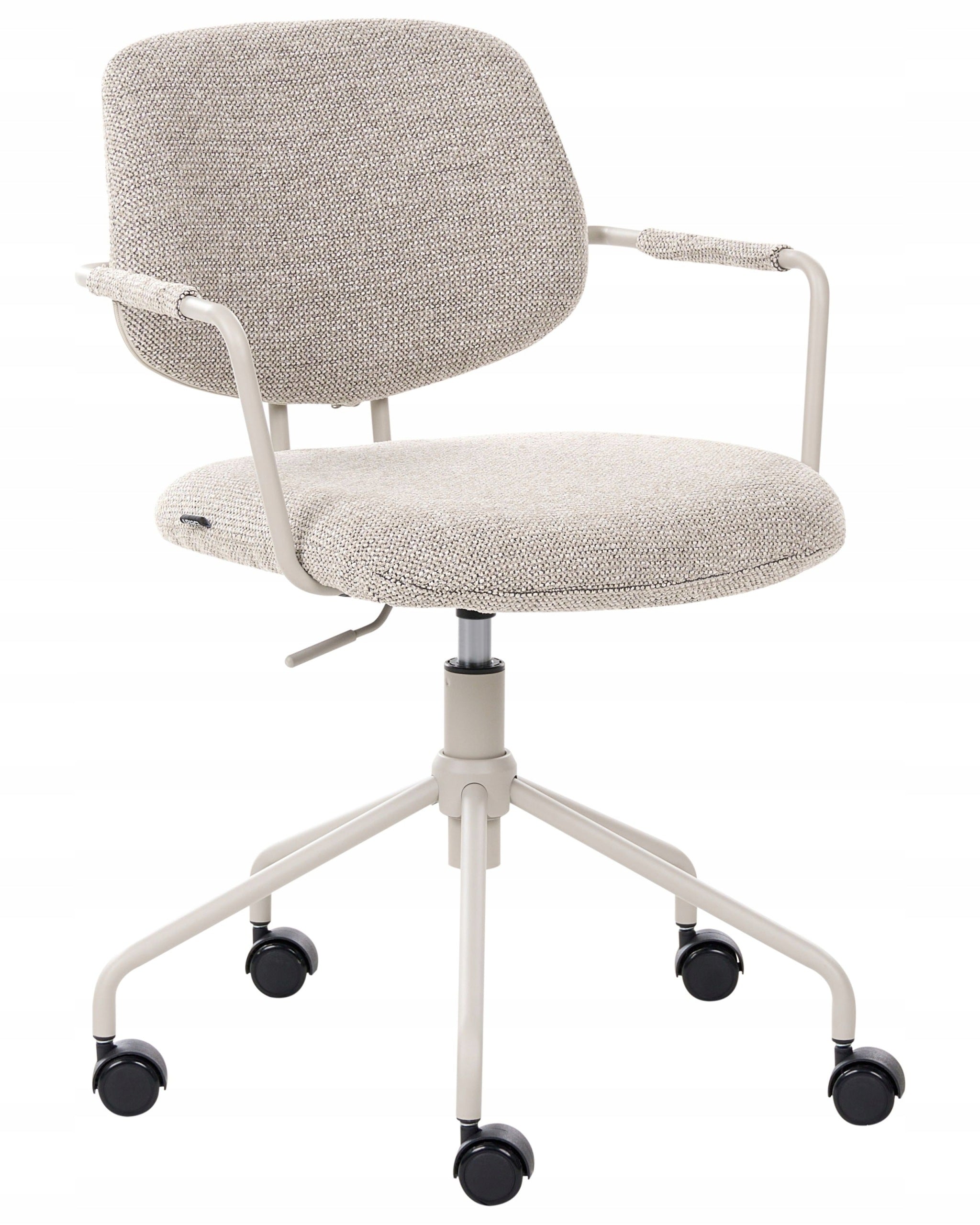 Functional office chair with height adjustment beige