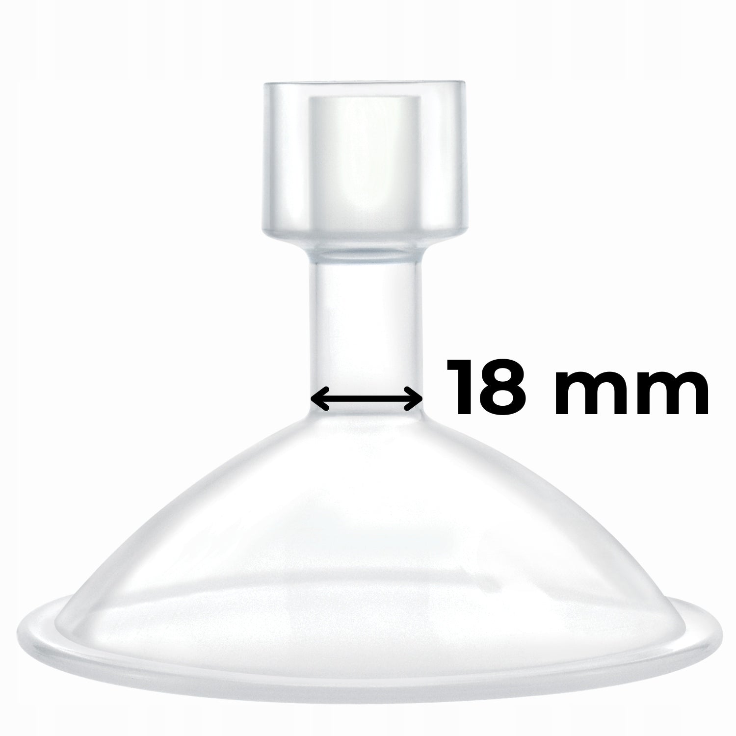 Funnel for breast pump bowl 18 mm