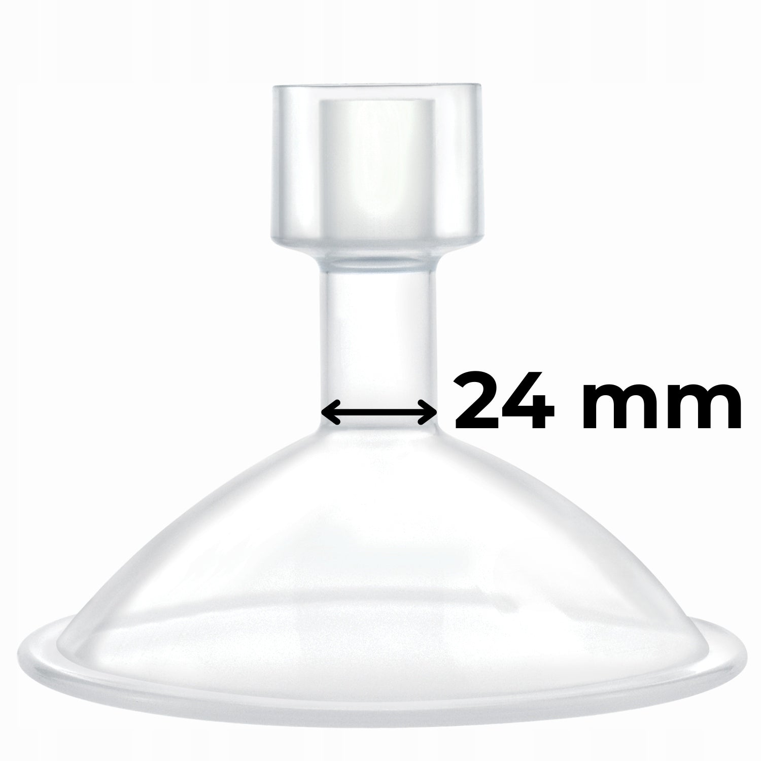 Funnel for breast pump bowl 24 mm