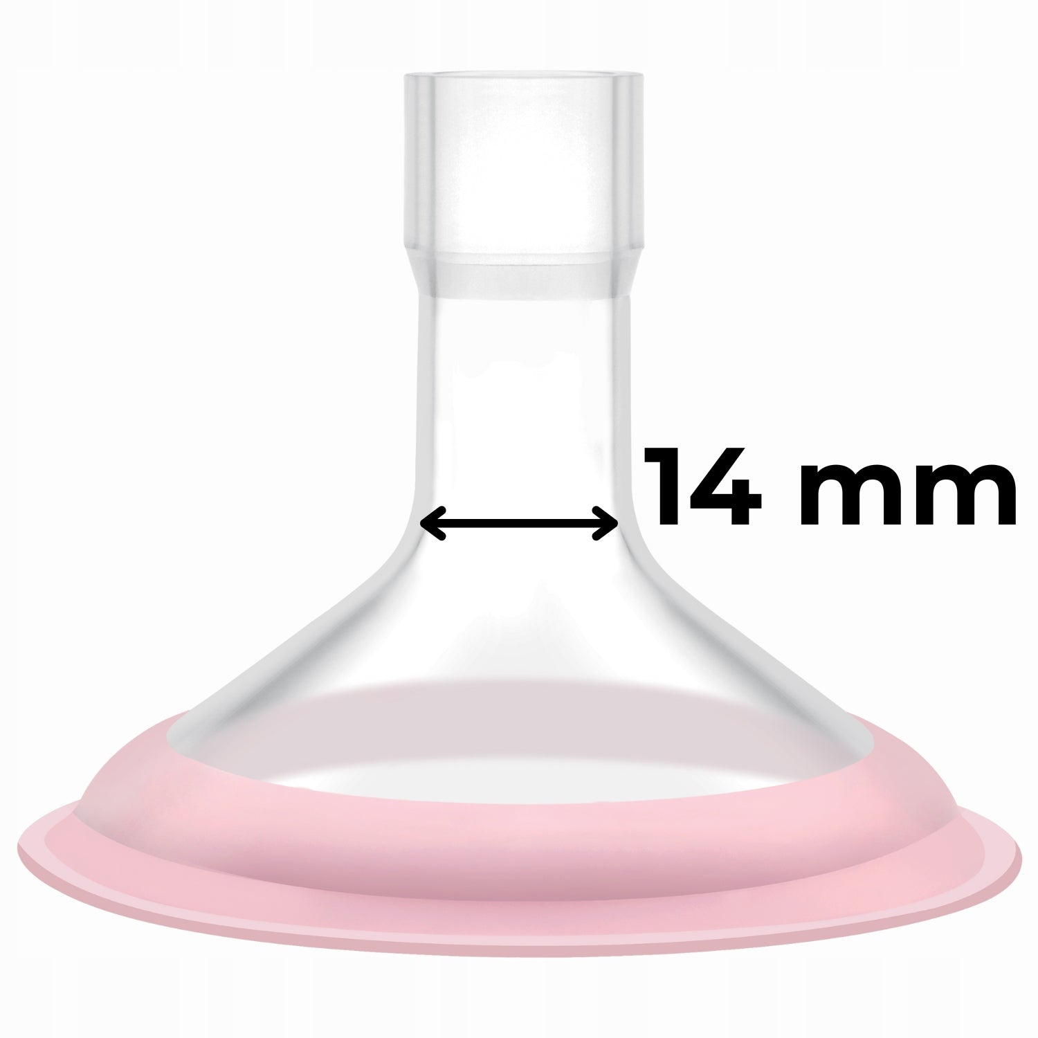 Funnel for breast pump wide angle 14 mm