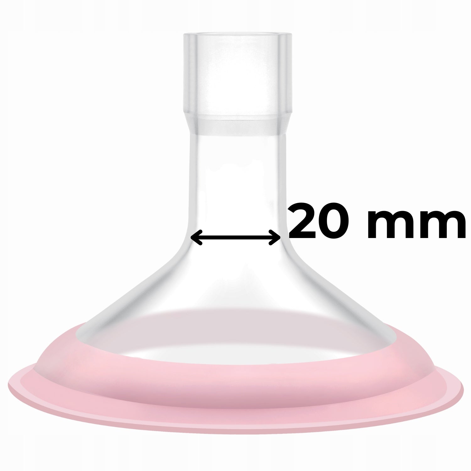 Funnel for breast pump wide angle 20 mm