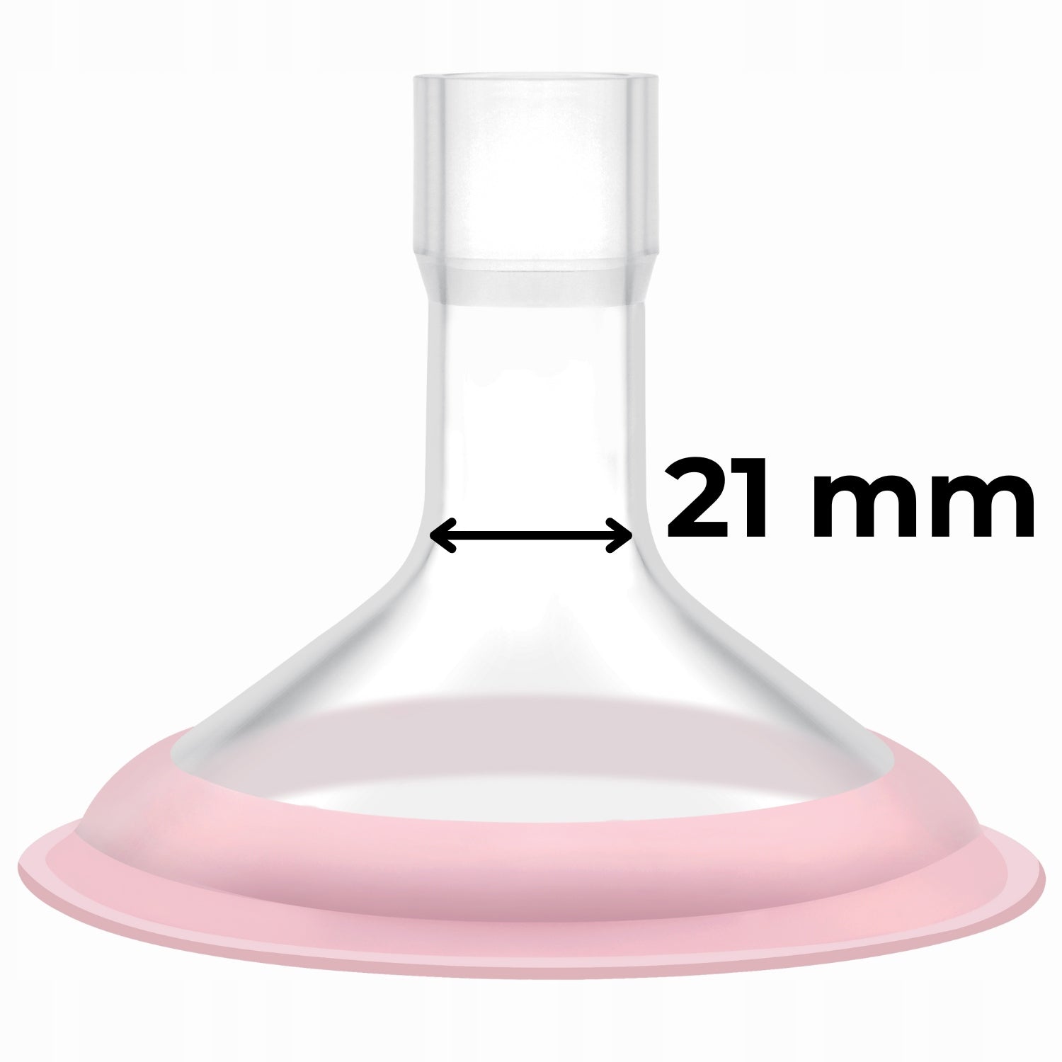 Funnel for breast pump wide angle 21 mm