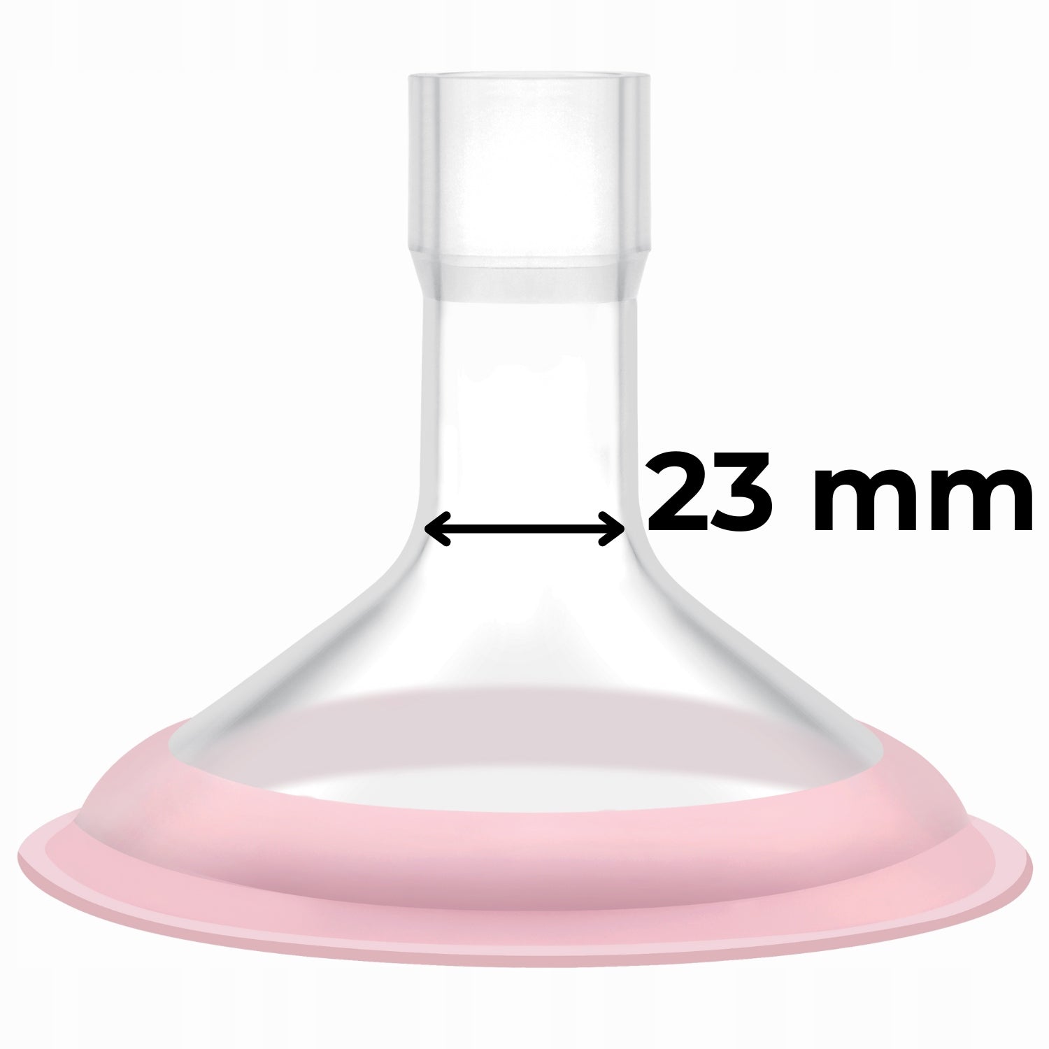 Funnel for breast pump wide angle 23 mm
