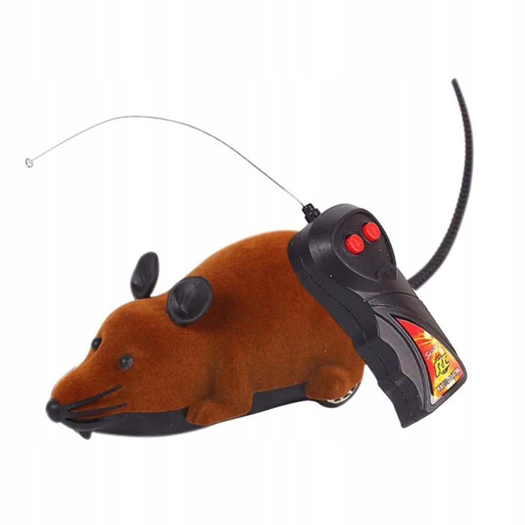 Funny Electronic Flocking Mouse Toy, With Brown