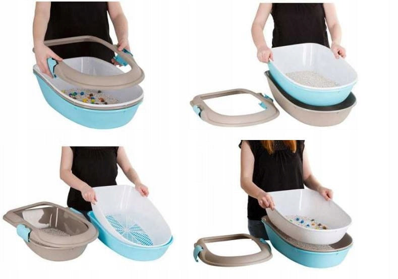 Furba Screening Cuvette for Cat with Strainer Practical Hygienic Large Trade name ZOLUX Kuweta FURBA z sitkiem 39x59x22 cm kol. brązowozielony
