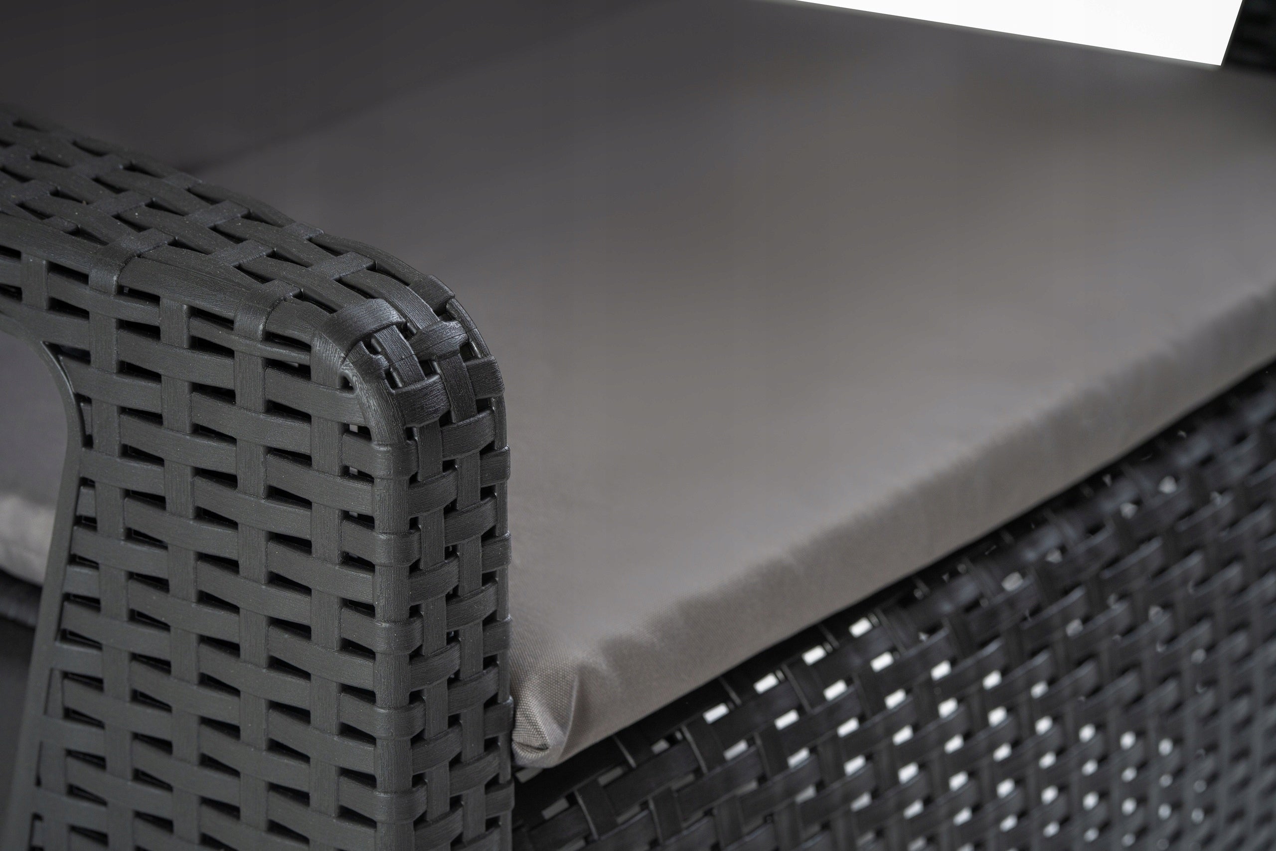 Furniture set VALERIA CORCIANO anthracite for terrace, balcony 2 armchairs+table Product weight with unit packaging 30 kg