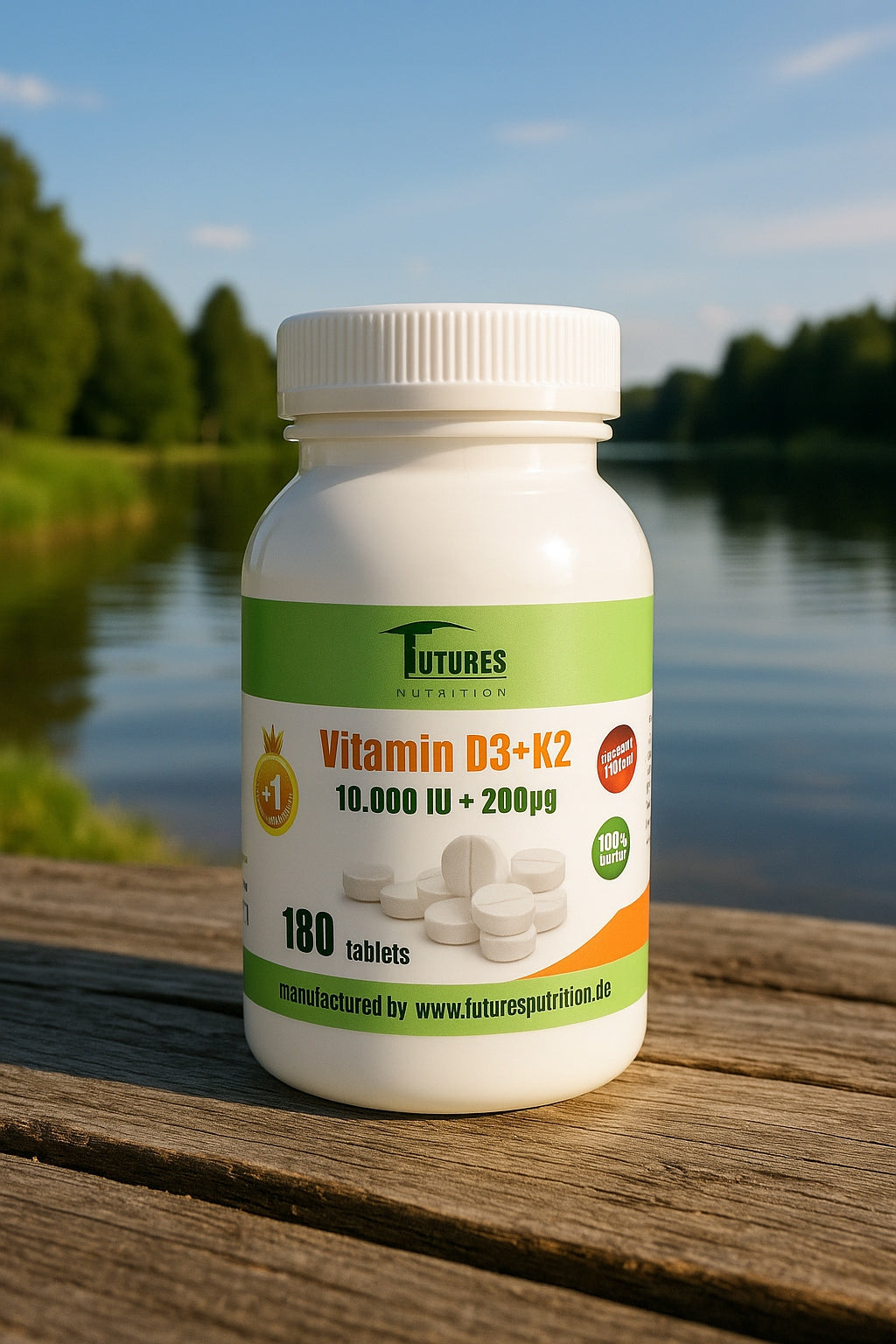 Futures Vitamin D3 10 000 IU + K2 MK7 200µg 180 tablets bone immunity Brand Futures Nutrition