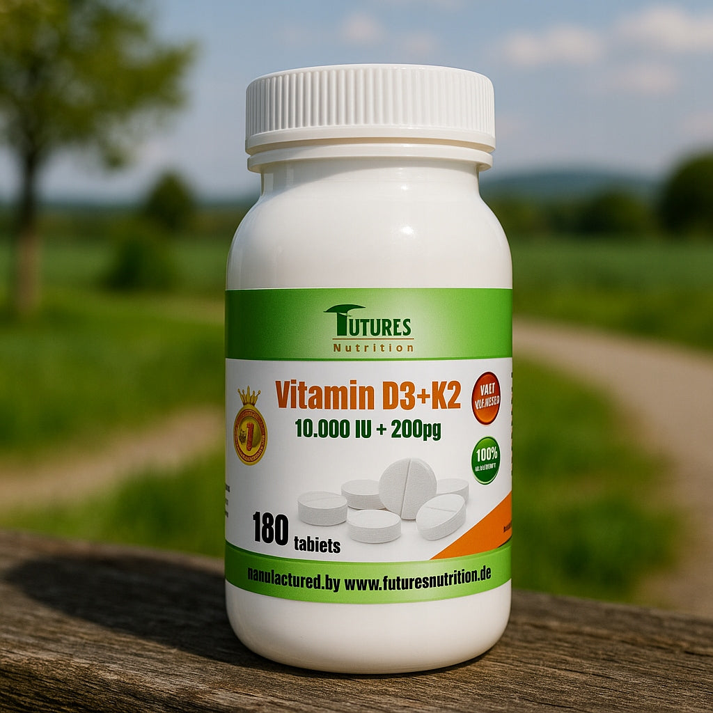 Futures Vitamin D3 10 000 IU + K2 MK7 200µg 180 tablets bone immunity Manufacturer code Tabletki / Kapsułki 1257