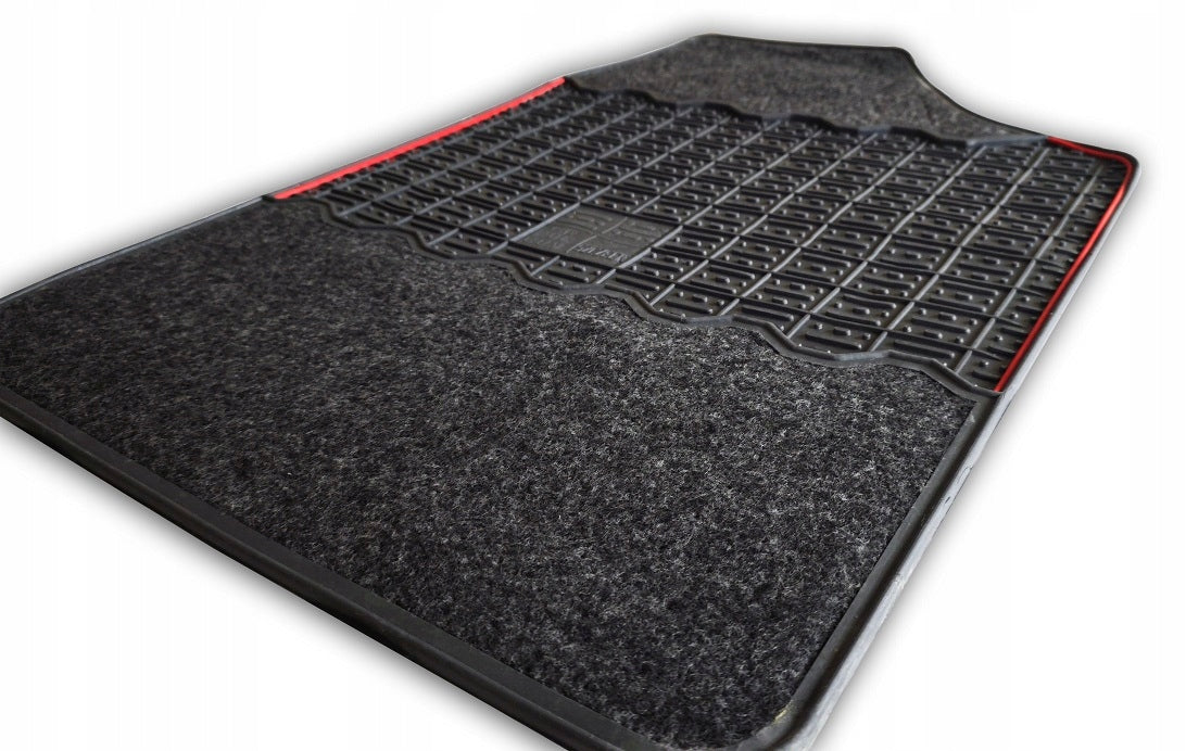 G-Tex Rubber-Textile Grey Car Rugs with Decorative Red Line EAN (GTIN) 5907584326005