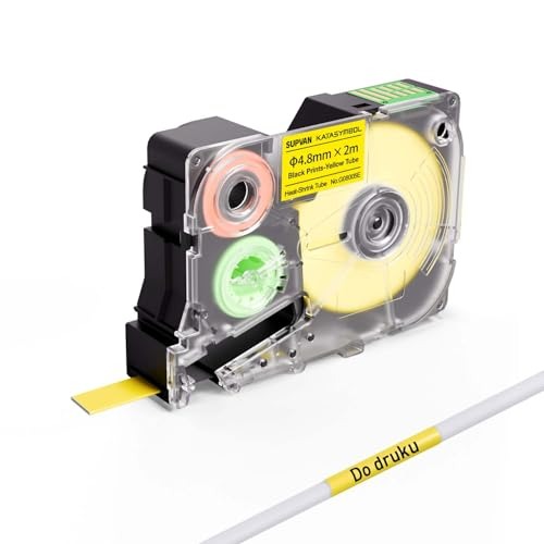 G15M HEAT SHRINKABLE LABEL TUBE 4 8MM X 2M BLACK TO YELLOW FOR VEHICLE Packaging status original