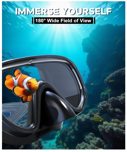 G2RISE SN05 MASK WITH SNORKEL FOR ADULTS HARDENED LENS Packaging status original