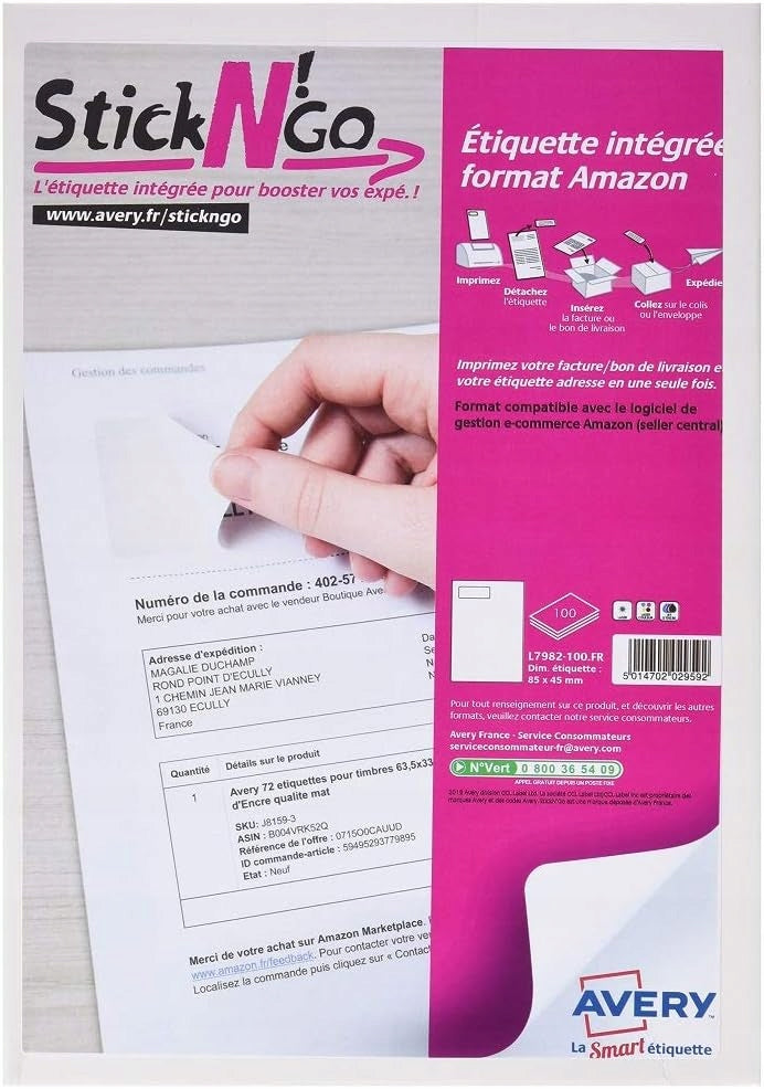 G9972 Label Stick'N go Format 85 x 45 mm 100pcs