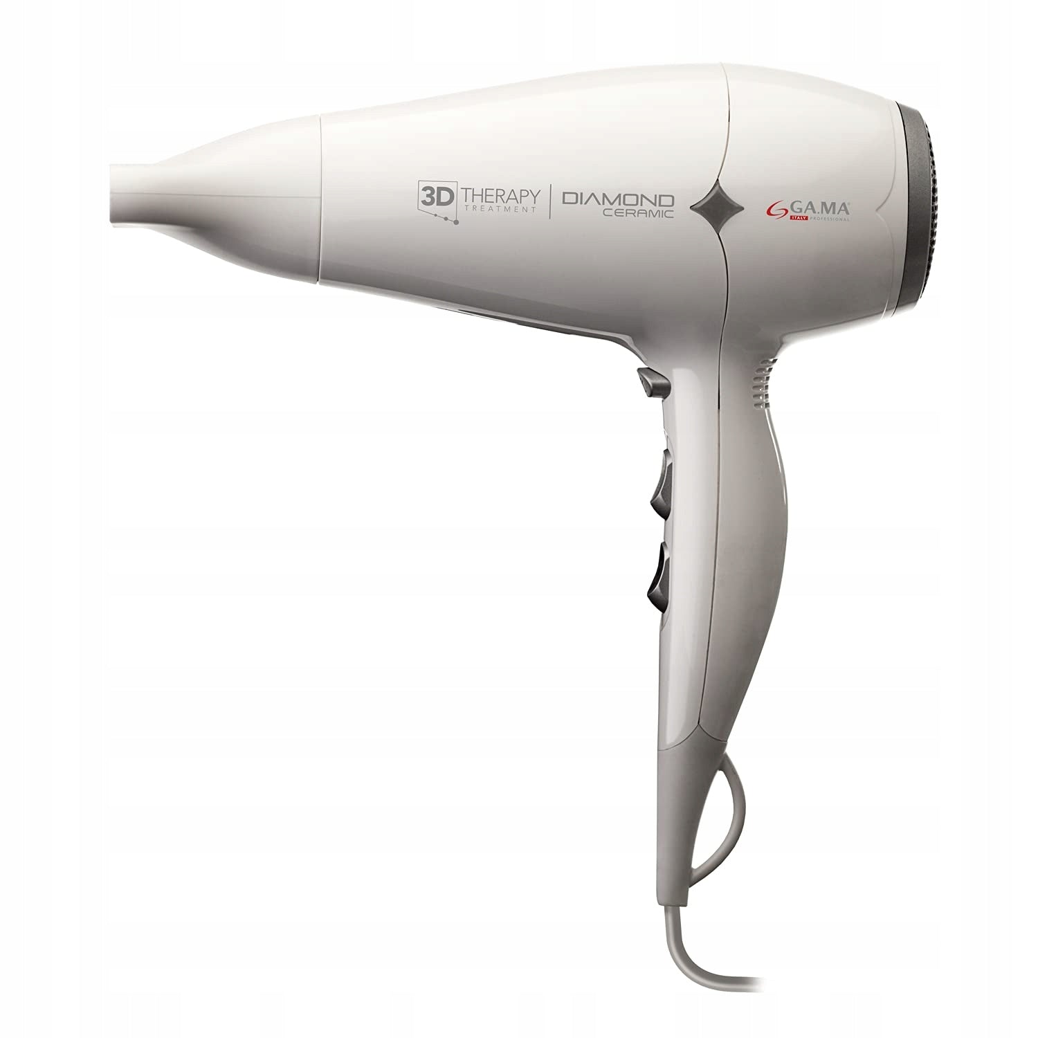 GA.MA Italy Professional Diamond Ion Hair Dryer 2300W white Brand GA.MA