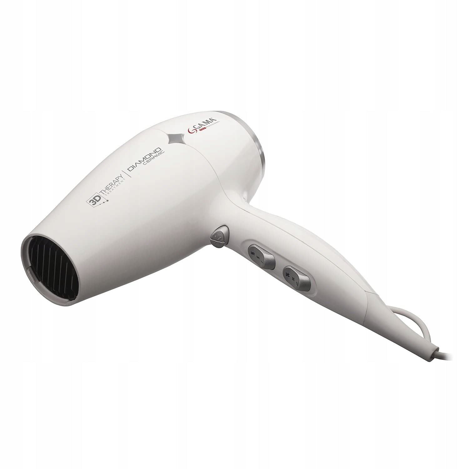 GA.MA Italy Professional Diamond Ion Hair Dryer 2300W white Model Diamond Caramic Ion