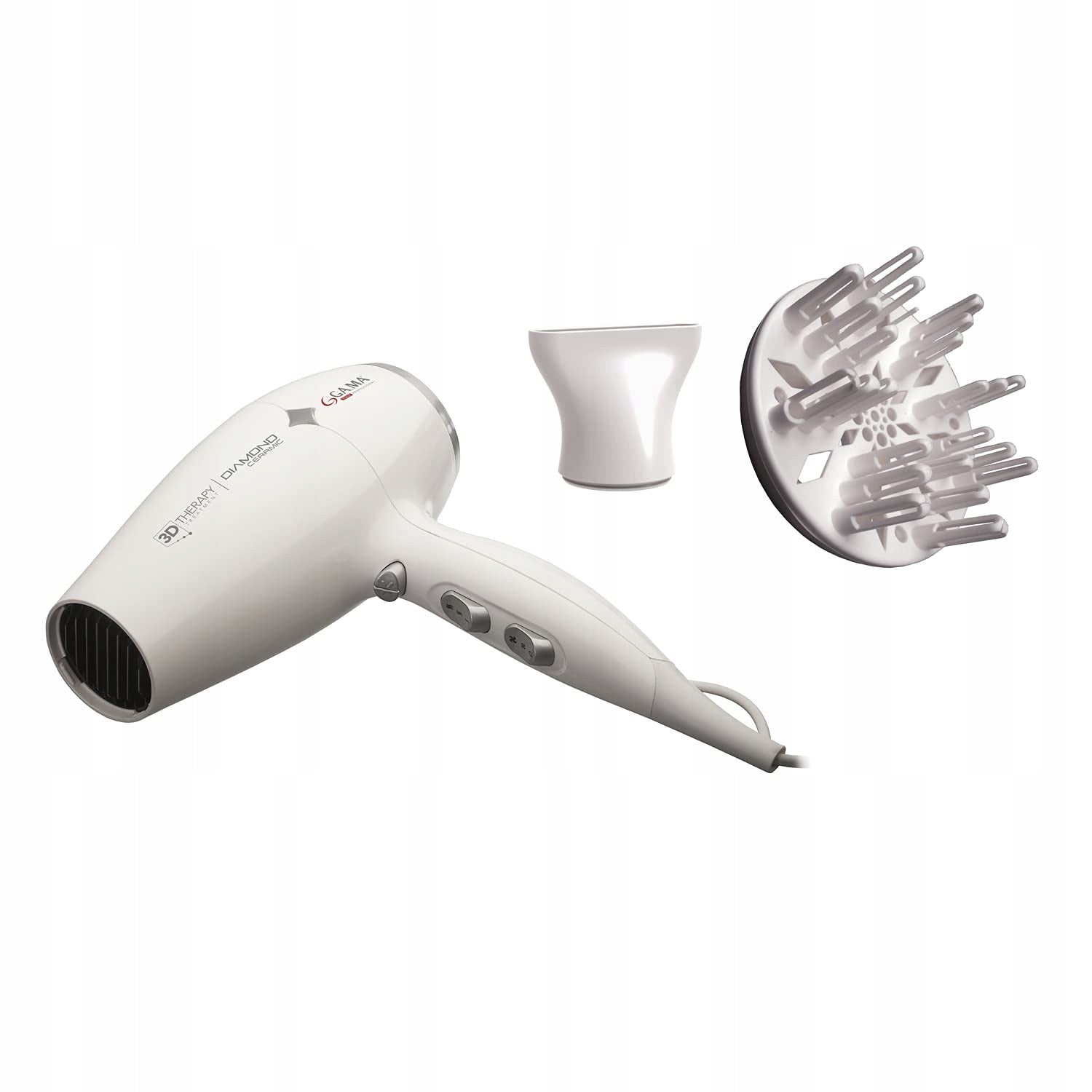 GA.MA Italy Professional Diamond Ion Hair Dryer 2300W white