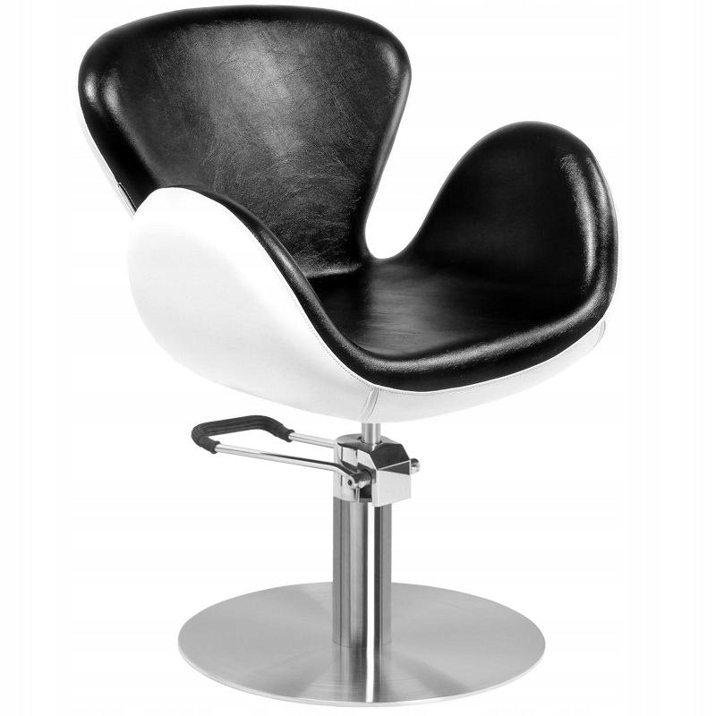 Professioneller Friseurstuhl Gabbiano Amsterdam, schwarz/weiß 