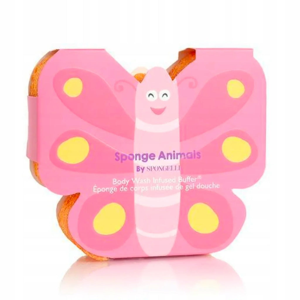 Körperschwamm, getränkt mit Spongelle Animal Kids Butterfly Duschgel 