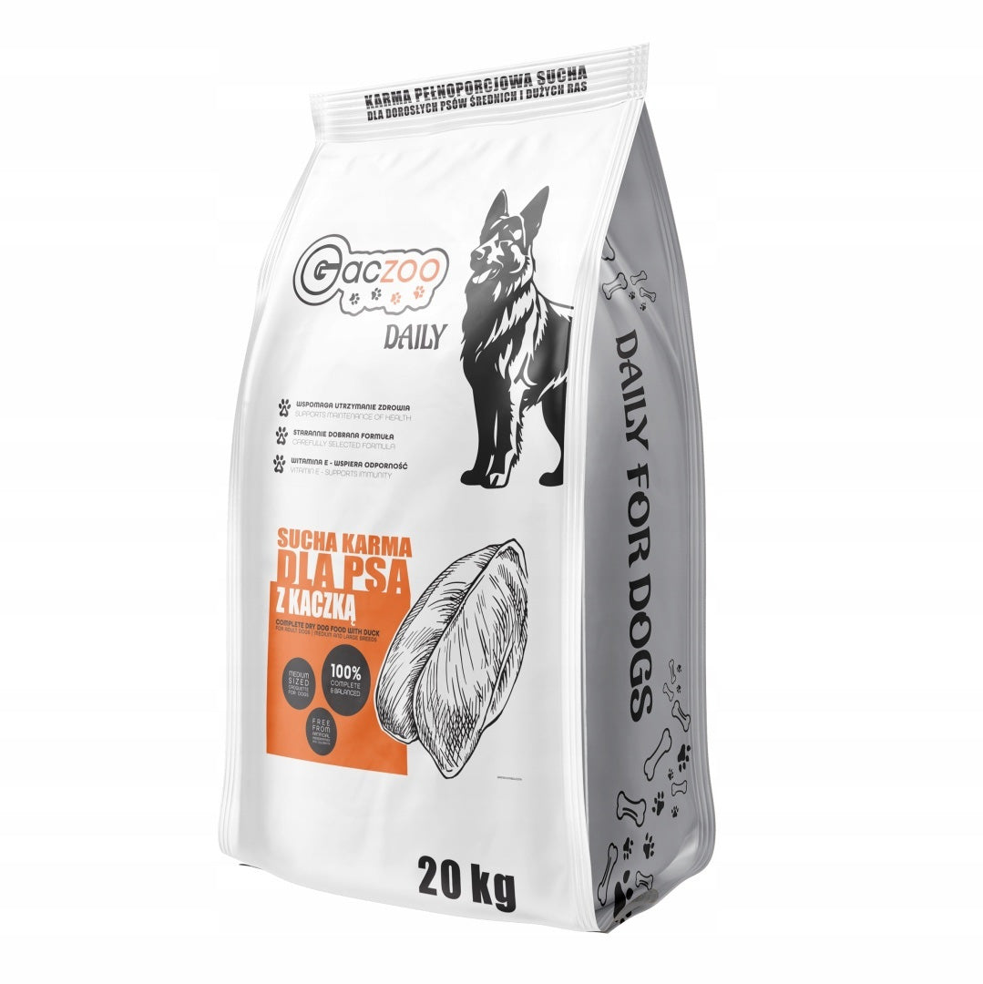 GACZOO DAILY DRY DOG FOOD DUCK 20kg
