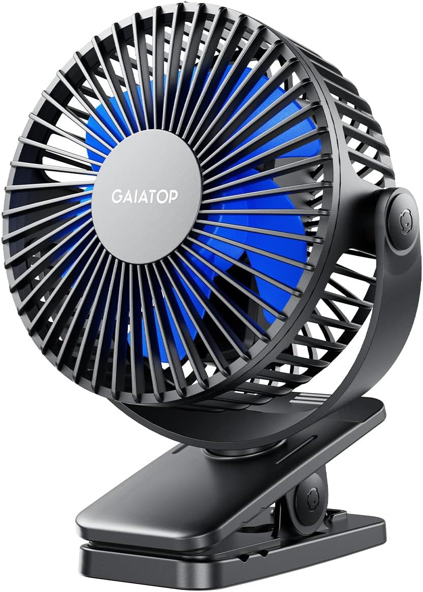 GAIATOP CF40 Portable USB Fan with Clip 3 Gears