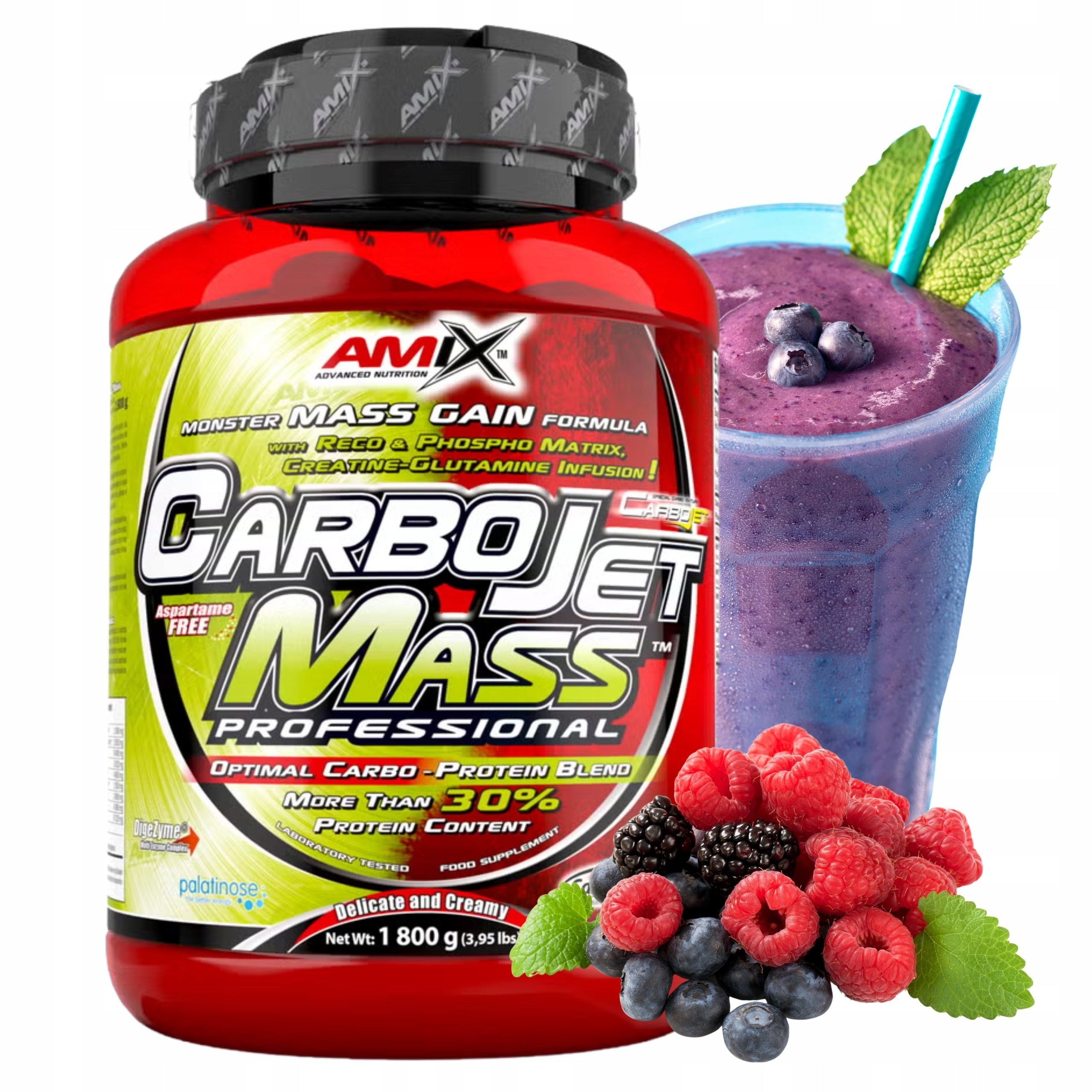 GAINER BCAA Creatine Whey Protein Carbohydrates Vitargo Forest Fruits Medical device no